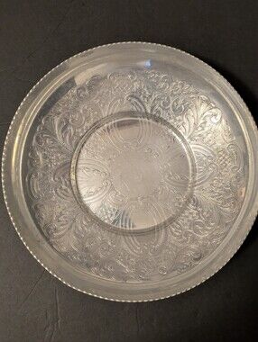 Aluminum Embossed Decorative  Bowl Vintage 1950s